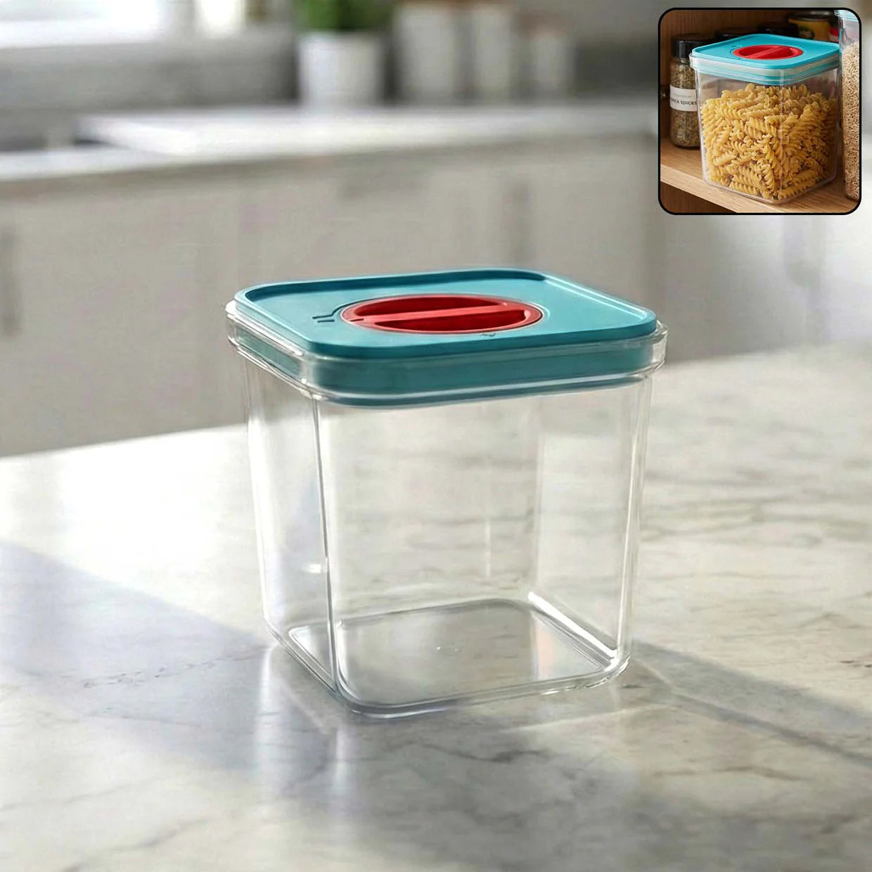 Happyclick Lock & Seal Airtight Food Storage Container (Approx. 1000 ml) - HappyClick