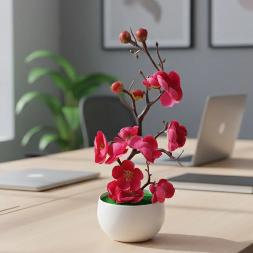 Happyclick Artificial Flower Pot Plant (1 Pc) - HappyClick