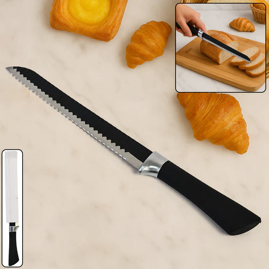 Happyclick Premium 32 Cm Serrated Bread Knife with Ergonomic Handle