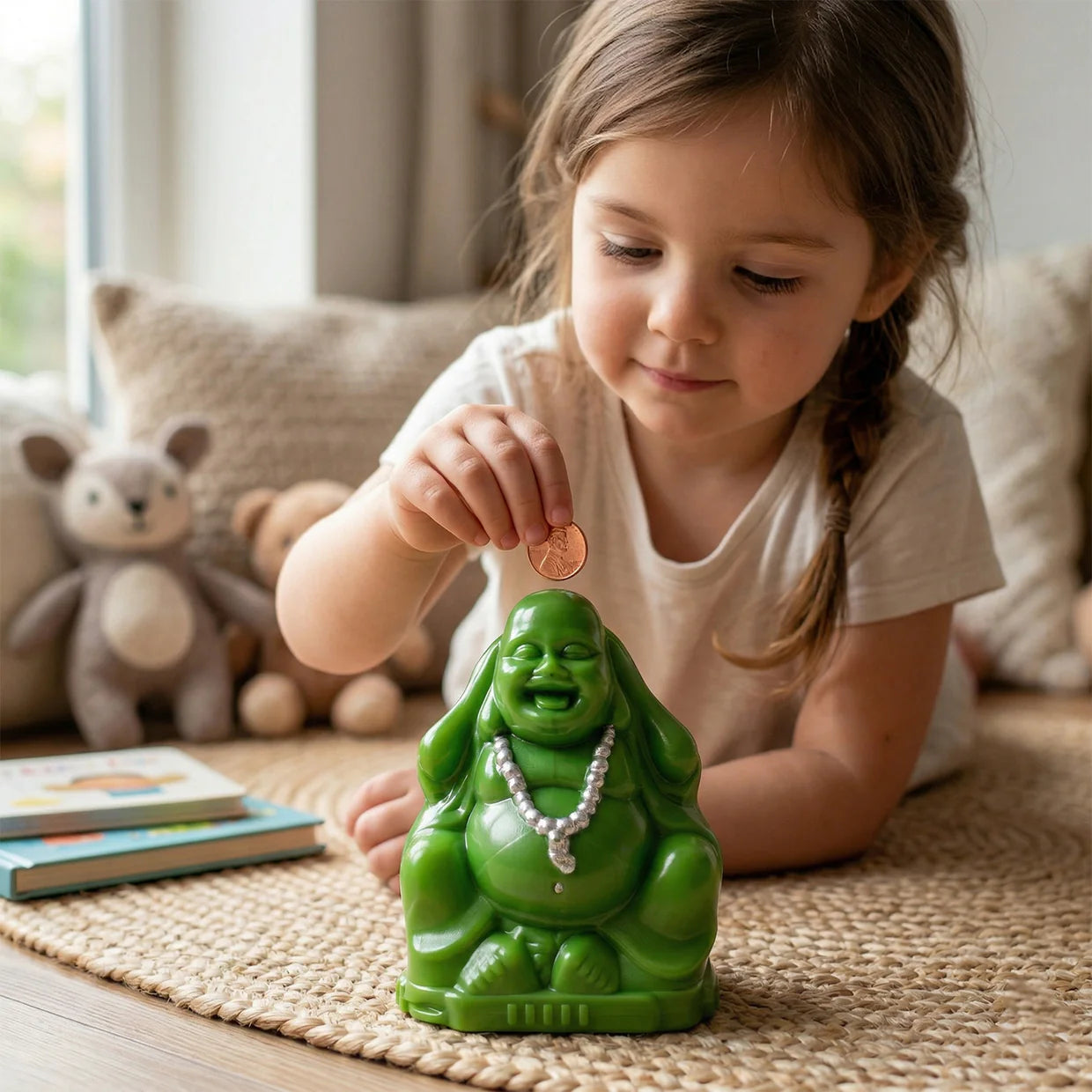 Happyclick Laughing Buddha Money Bank Coin Saving Box (1 Pc)