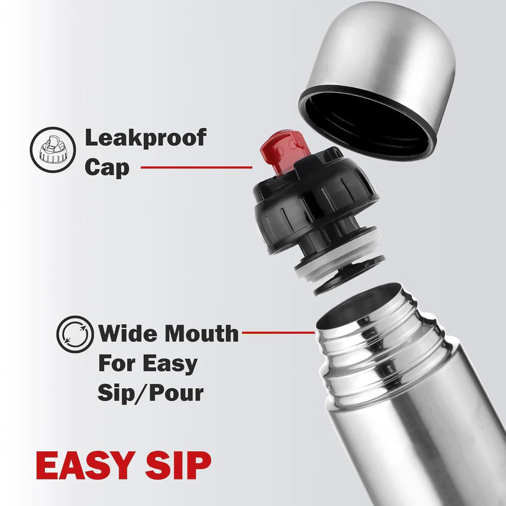 Happyclick Bullet Style Stainless Steel Vacuum Insulated Water Bottle 1000 ML - HappyClick