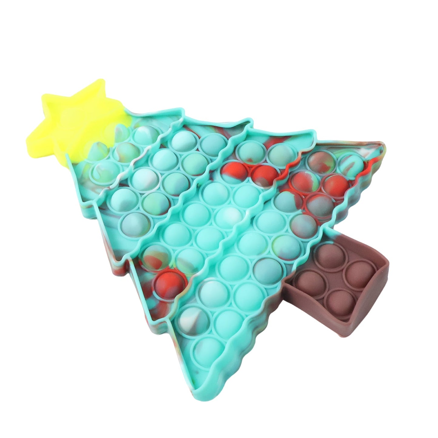 Silicone material pop it fidget toy showing flexible tactile bubbles