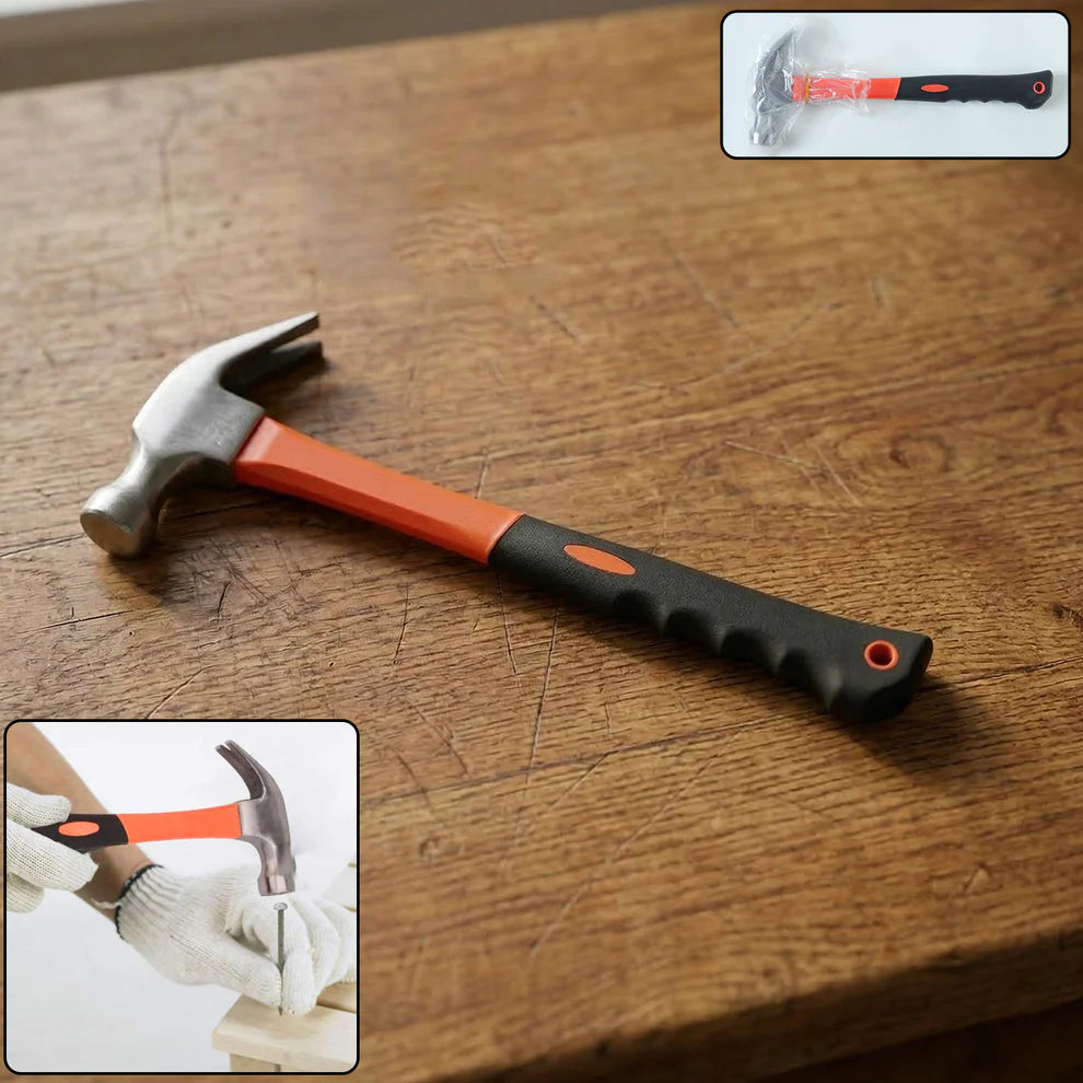 Happyclick Claw Hammer with Ergonomic Handle (1 Pc, 27 Cm)