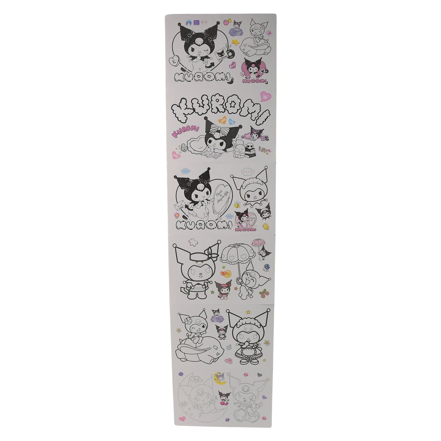High-quality durable coloring sheets featuring Kuromi designs