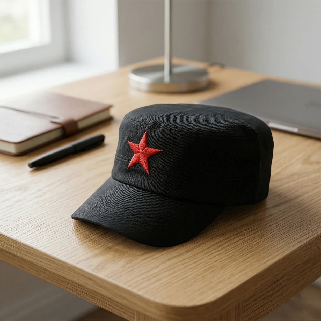 Happyclick Classic Military Style Red Star Cap (1 Pc)