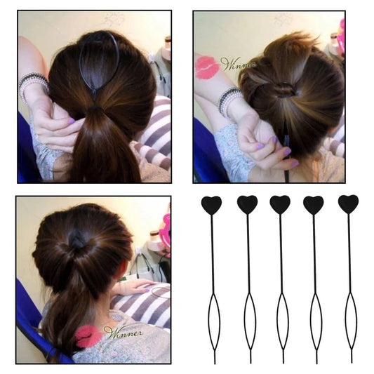 Happyclick Heart-Shaped Hairpin Set (2 Pcs) - HappyClick