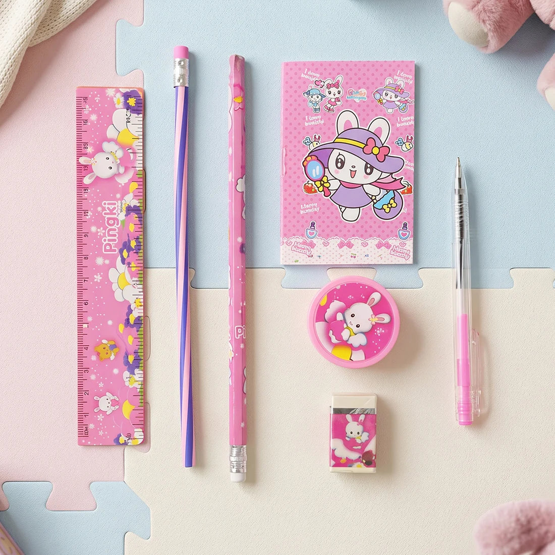 Happyclick Kids Stationery Set – Complete 7-in-1 Creative School Supplies