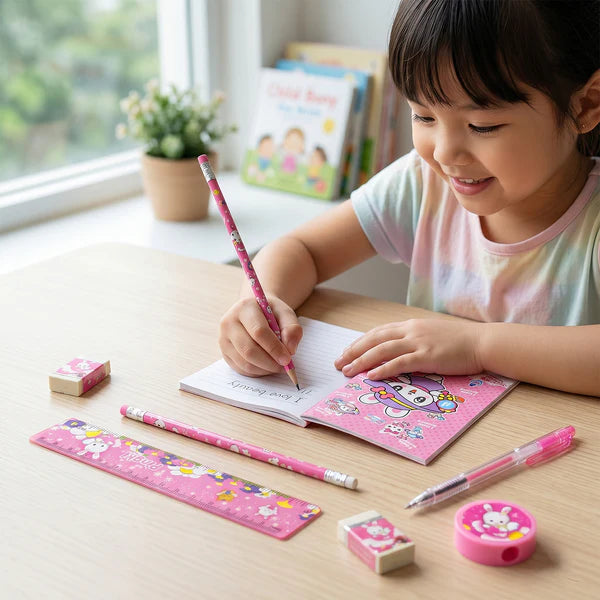 Happyclick Kids Stationery Set – Complete 7-in-1 Creative School Supplies