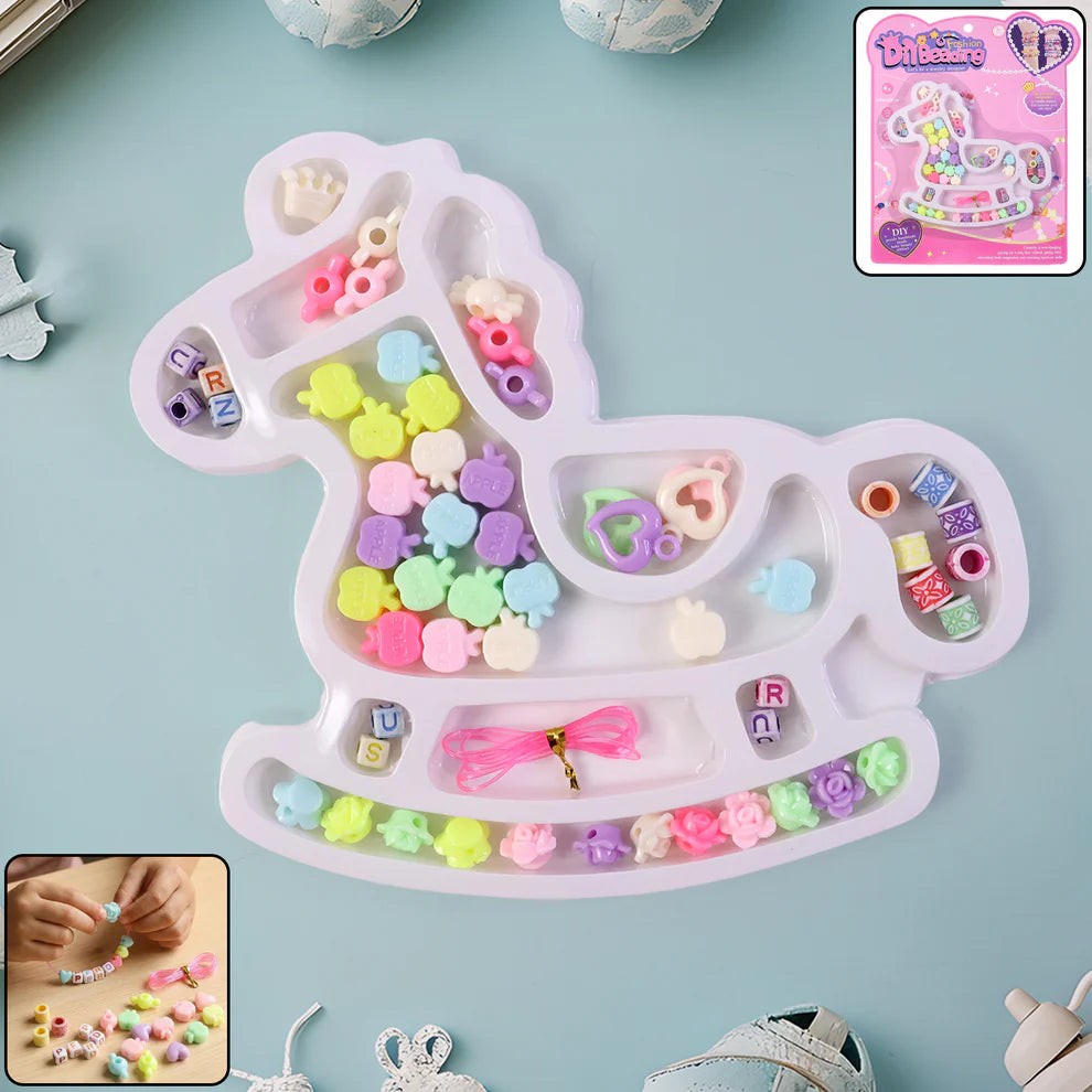 HappyclickDIY Kids Creative Beads Jewellery Making Kit (1 Set) - HappyClick