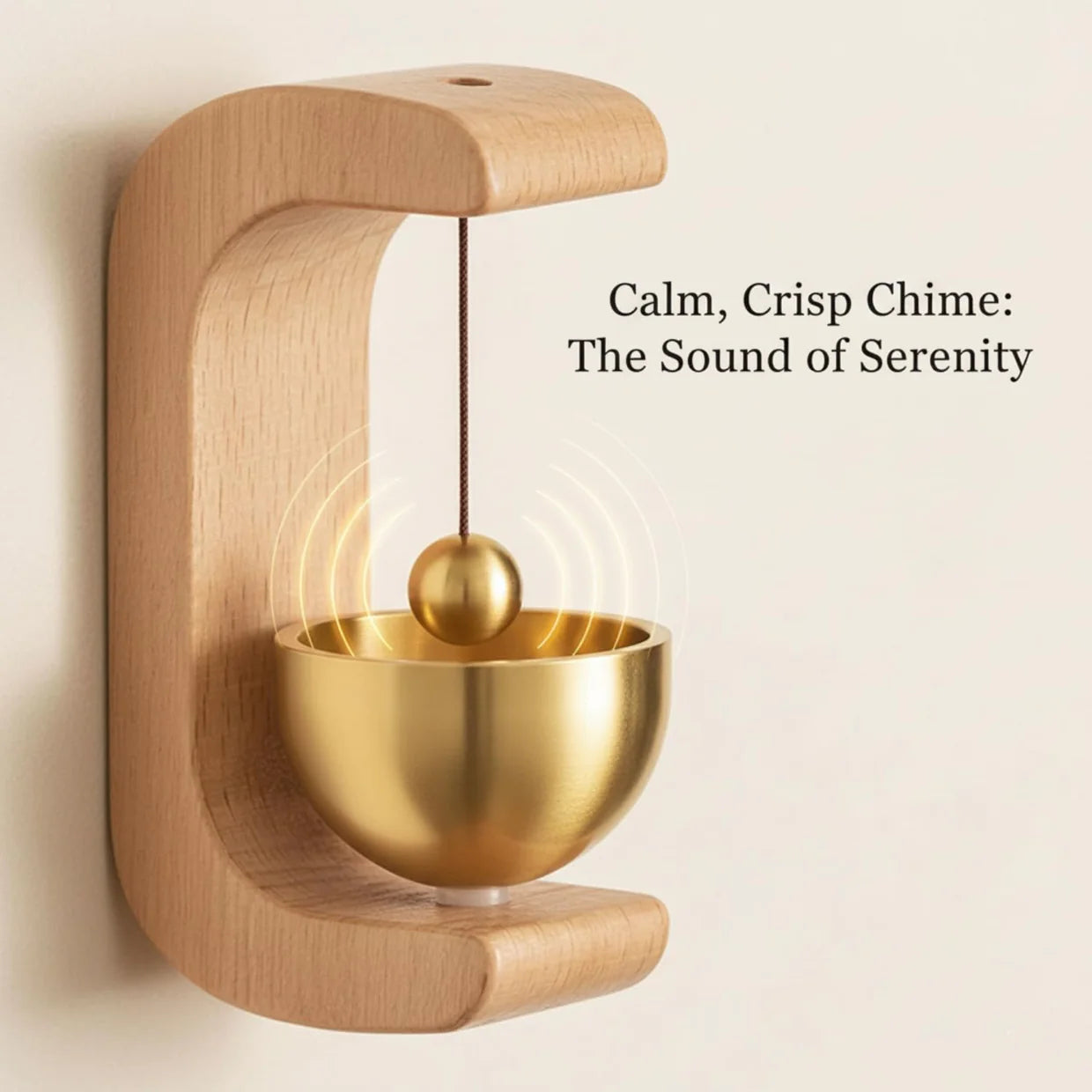 Happyclick Zen Bell for Meditation with Wooden Stand (1 Pc) - HappyClick