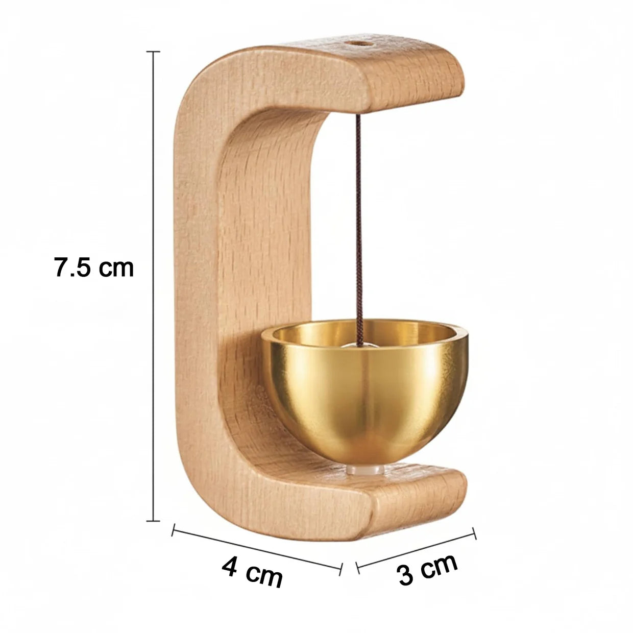 Happyclick Megnetic Zen Bell for Meditation with Wooden Stand (1 Pc)