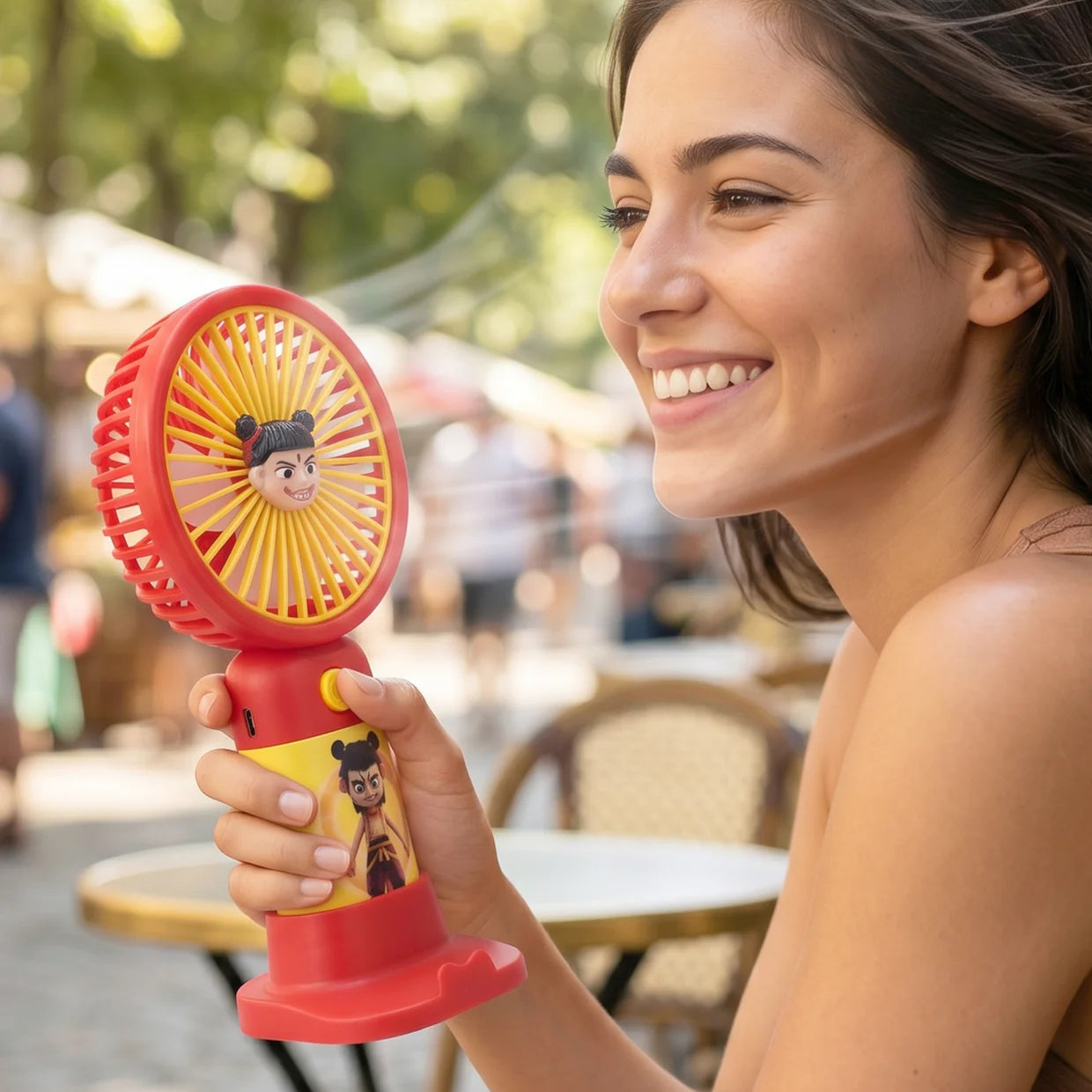 Happyclick Cute Cartoon Character Portable Mini Fan (1 Pc)