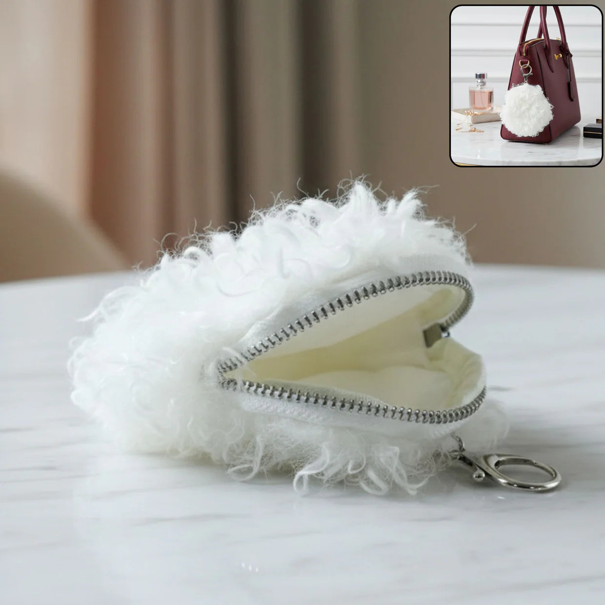 Happyclick Soft Fluffy Mini Coin Purse (1 Pc) - HappyClick