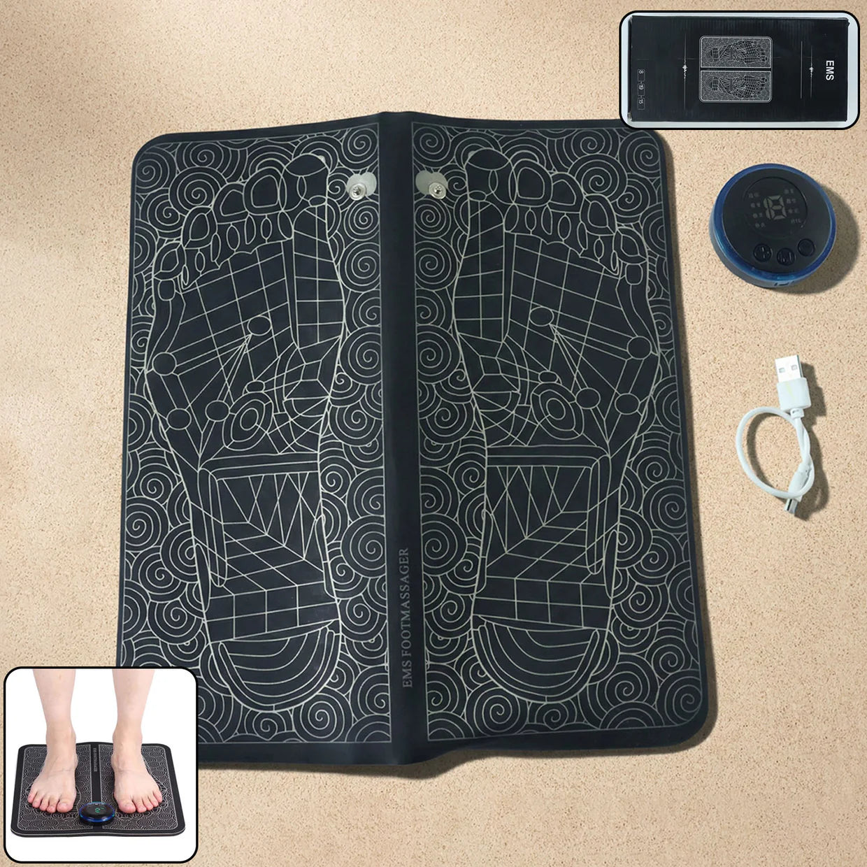 Happyclick Electric EMS Foot Massage Therapy Mat (1 Pc) - HappyClick