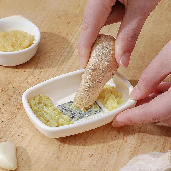 HappyClick Garlic Ginger Grater Plate – Quick, mess-free food prep tool