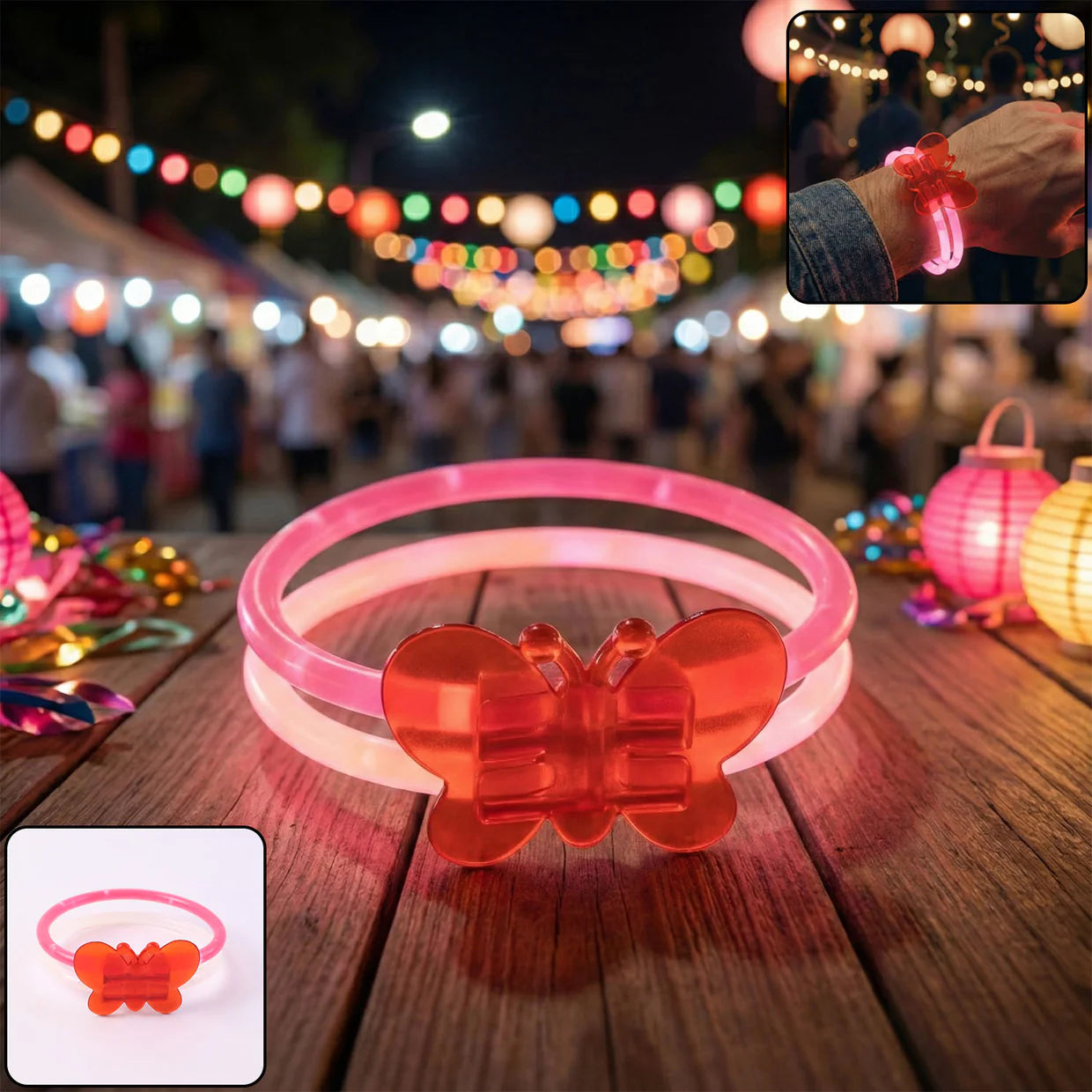 Happyclick Glowing Butterfly Bracelet (1 Pc) - HappyClick