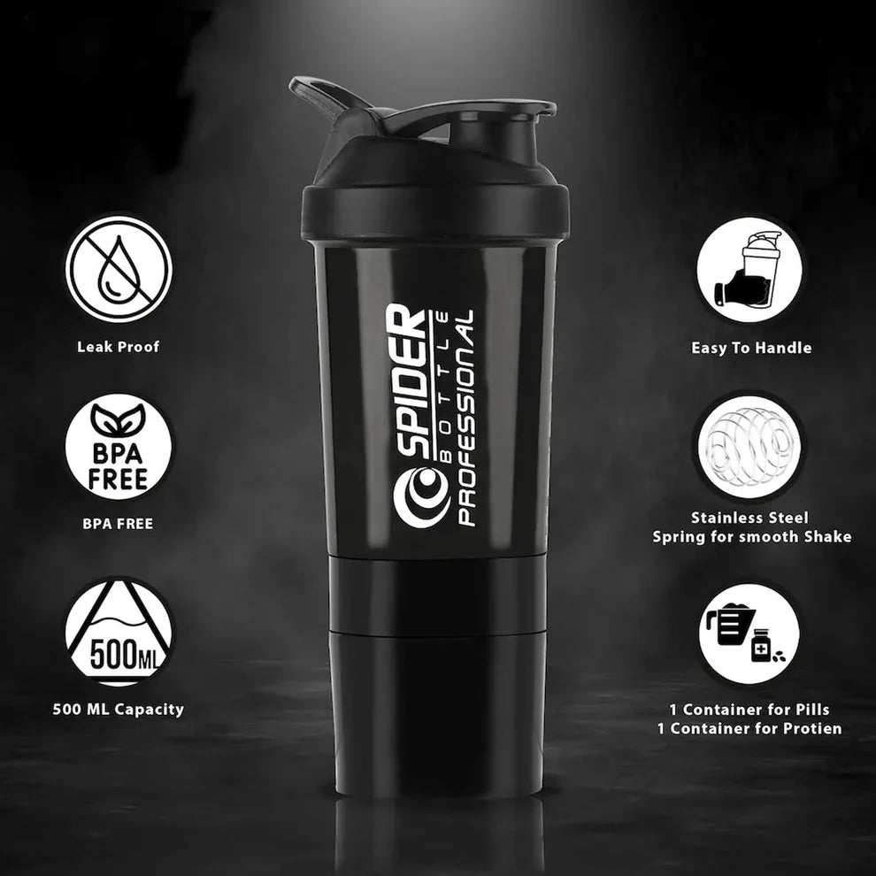 Happyclick Multipurpose protein shaker bottle 500ml - HappyClick