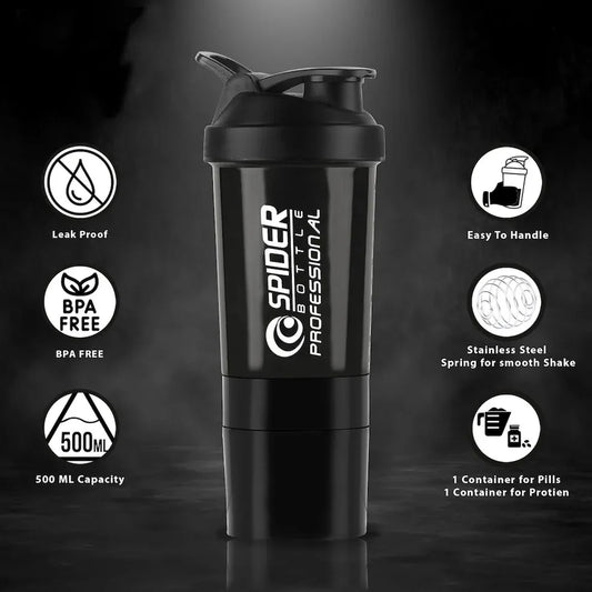 Happyclick Multipurpose protein shaker bottle 500ml - HappyClick