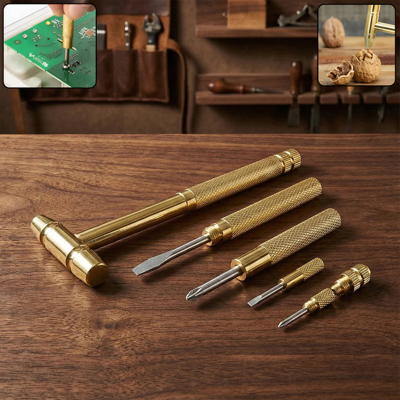 Happyclick Multi Purpose 5-in-1 Small Hammer Tool with Interchangeable Screwdriver - HappyClick