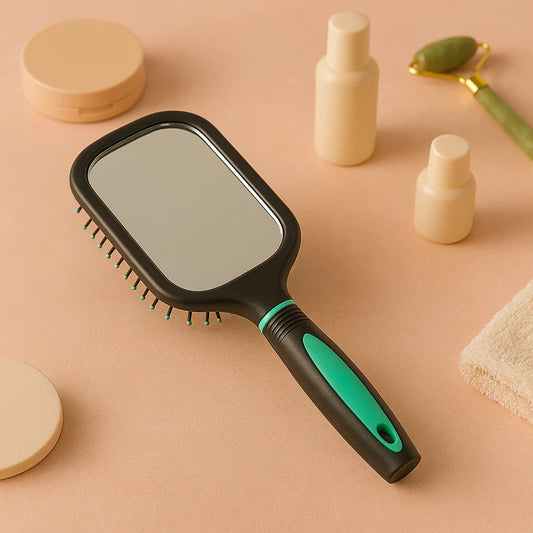 2-in-1 hair brush with mirror

Folding comb mirror combo

Travel mirror brush

Compact hair comb with mirror

Pocket-size brush mirror

Portable beauty tool

Mini hairbrush with mirror

Girls travel makeup mirror comb

Foldable hair comb

Purse mirror brush set
