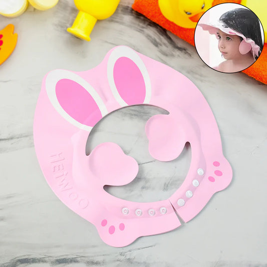Bunny ear baby shower cap

Adjustable shower cap for kids

Baby bath hat

Waterproof shower cap for toddlers

Cute bath visor for babies

Eye protection baby shower cap

Silicone shower cap for infants

Kids bathing cap

Baby shower head protector

No-tears bath time cap

