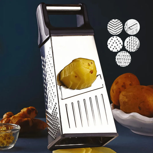 Apex 5-in-1 slicer and grater

Multipurpose vegetable cutter

Stainless steel grater slicer

Kitchen slicer with multiple blades

Vegetable julienne tool

Food shredder and slicer

Multifunction kitchen grater

Stainless steel vegetable slicer

Manual slicer for home kitchen

Non-electric vegetable chopper