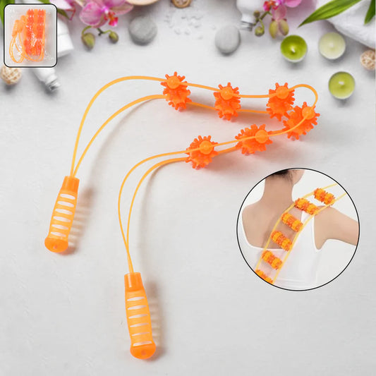 Back massage roller rope

Handheld massager for pain relief

Rope massager for back and body

Muscle relaxation tool

Full body massage roller

Manual rope massager

Back and neck massager

Fitness recovery massager

Portable massage tool

Stress relief massager