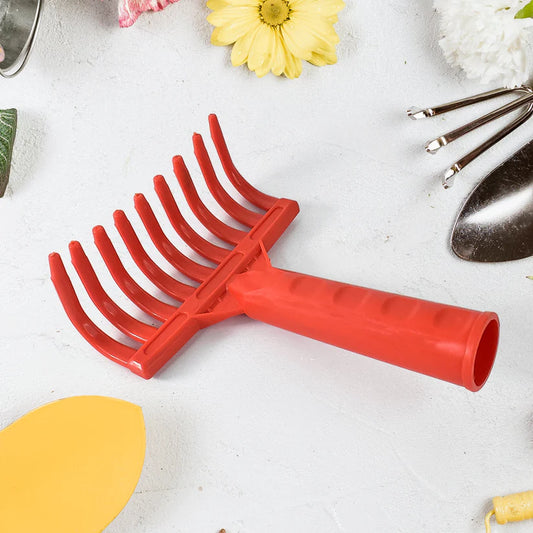 Garden hand rake

9-tooth cultivator tool

Heavy duty plastic rake

Soil loosening tool

Gardening hand tool

Plastic garden rake

Lawn and garden cultivator

Handheld soil rake

Weed removal rake

Ergonomic garden tool