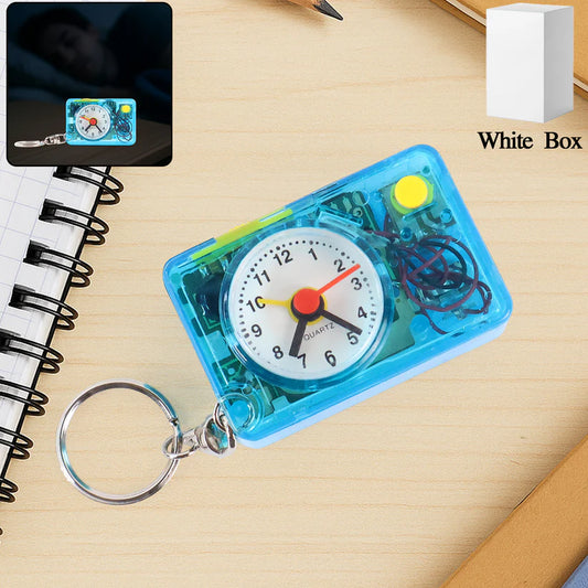 Mini alarm clock keychain

Quartz analog keychain clock

Key ring with mini clock

Portable keychain timepiece

Small clock for travel

Miniature alarm clock key ring

Novelty clock keychain

Analog keychain watch

Clock key ring gift

Cute keychain with clock

