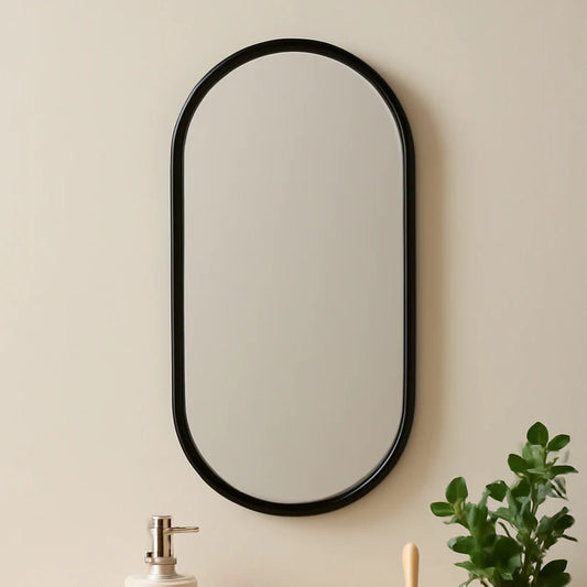Oval bathroom mirror

Wall-mounted vanity mirror

Modern bathroom mirror

Decorative oval wall mirror

Bathroom mirror with frame

Stylish home decor mirror

Oval mirror for wash basin

Wall mirror for bedroom

Sleek mirror for hallway

Contemporary wall mirror