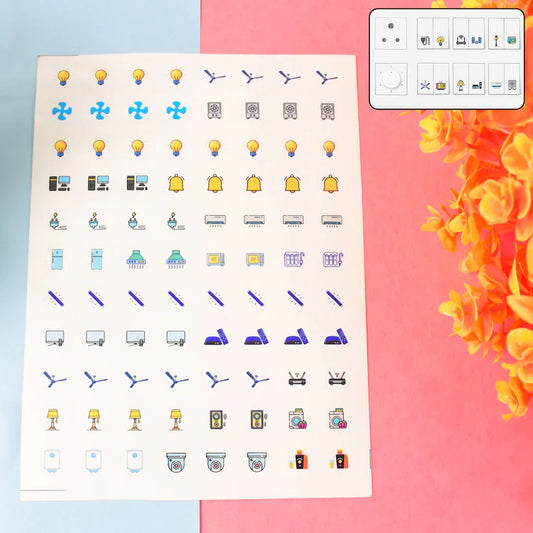 Smart switch icon stickers

Smart home switch labels

Icon sticker sheet for switches

Waterproof switch stickers

Smart device label stickers

Light switch identification stickers

Peel and stick smart switch icons

Appliance label stickers

Home automation label stickers

Smart control panel stickers