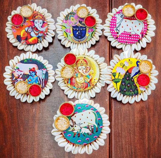 Subh Kodi roli chawal plate, mix design puja plate, festive ritual plate, roli chawal thali, Indian traditional ceremony plate, decorative puja plate, wedding ritual essentials, spiritual gift ideas, roli chawal decor, Kodi mix design thali.