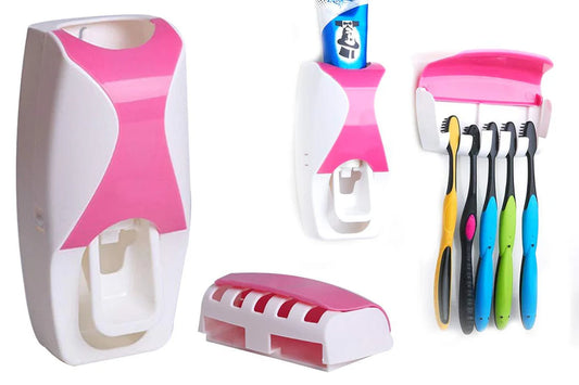 Toothpaste dispenser
Toothbrush holder set
Wall-mounted toothpaste dispenser
Automatic toothpaste dispenser
Hygienic toothbrush holder
Bathroom organizer
Family toothbrush set
Space-saving bathroom accessory
Toothpaste squeezer with holder
Toothbrush storage solution