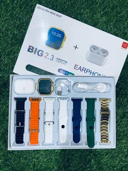 i20 Ultra Max Suit Smartwatch, multicolor strap smartwatch, free size smartwatch, fitness tracker smartwatch, stylish smartwatch, smart notifications watch, health tracker watch, waterproof smartwatch

