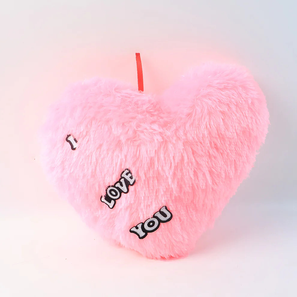 Happyclick Soft Plush Heart Shape Cushion with "I Love You" (1 Pc) - HappyClick