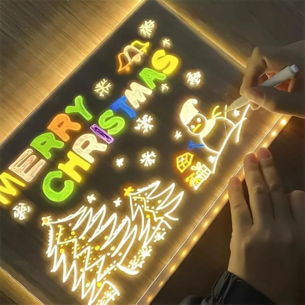 HappyClick LED Acrylic Writing Board with USB Power (1 Set) - HappyClick