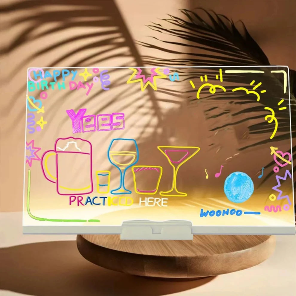 HappyClick LED Acrylic Writing Board with USB Power (1 Set) - HappyClick