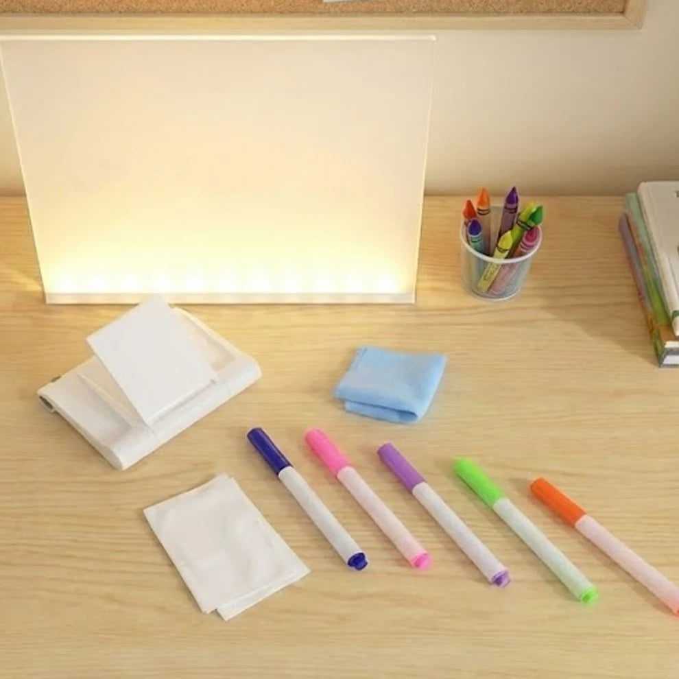 HappyClick LED Acrylic Writing Board with USB Power (1 Set) - HappyClick
