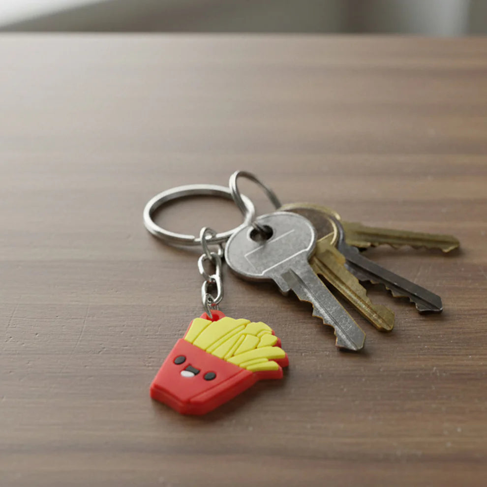 Happyclick Cute Smiley French Fries Shape Cartoon Keychain (1 Pc) - HappyClick