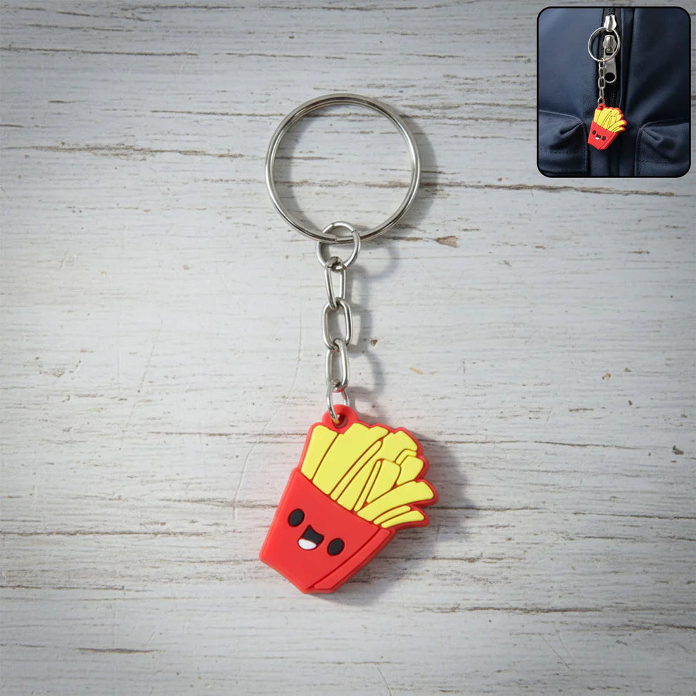 Happyclick Cute Smiley French Fries Shape Cartoon Keychain (1 Pc) - HappyClick