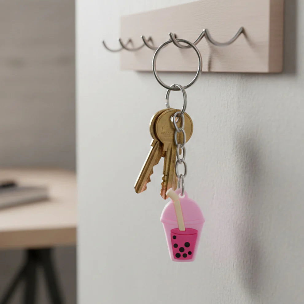 Happyclick Cute Bubble Tea Cartoon Keychain (1 Pc) - HappyClick