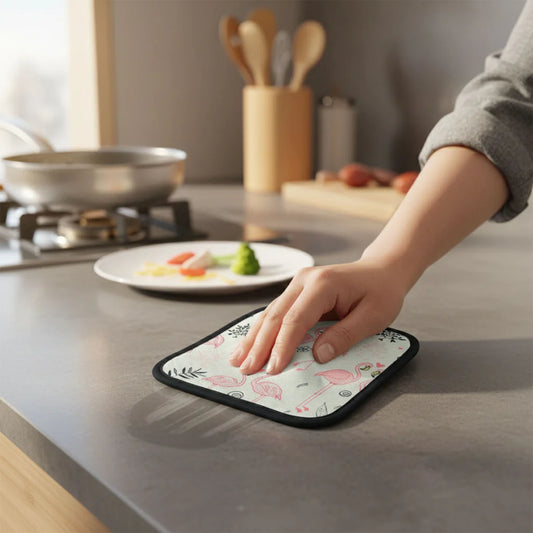 Happyclick Printed Kitchen Pot Holder Heat Resistant Mat (20×20 Cm) - HappyClick