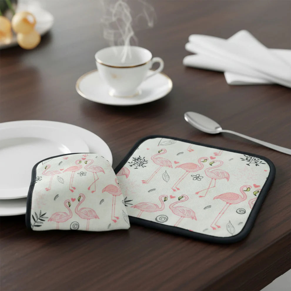 Happyclick Printed Kitchen Pot Holder Heat Resistant Mat (20×20 Cm) - HappyClick
