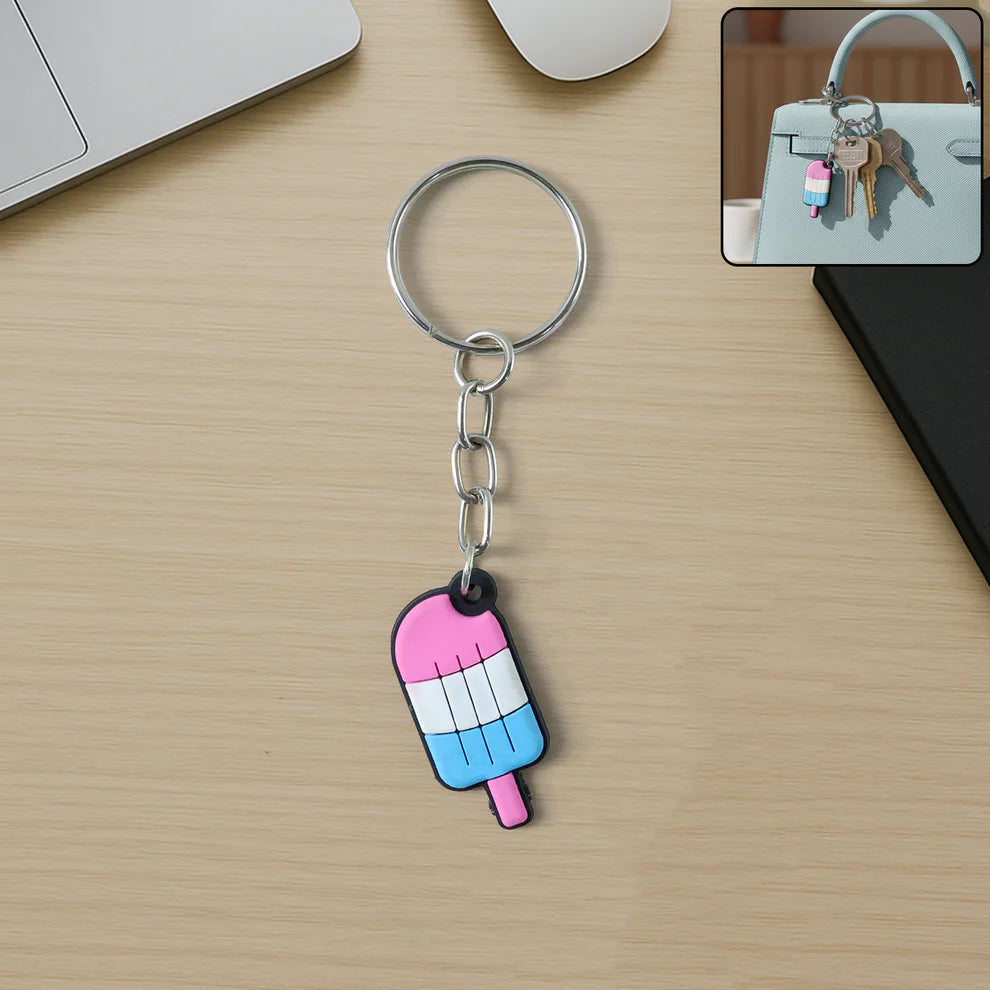 Happyclick Cute Ice Cream Popsicle Shape Cartoon Keychain (1 Pc) - HappyClick