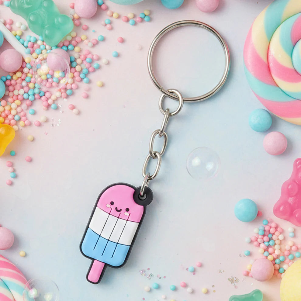 Happyclick Cute Ice Cream Popsicle Shape Cartoon Keychain (1 Pc) - HappyClick