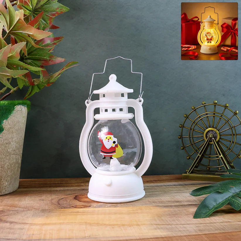 Happyclick Mini LED Decorative Lantern with Santa Figurine & Handle (1 Pc) - HappyClick
