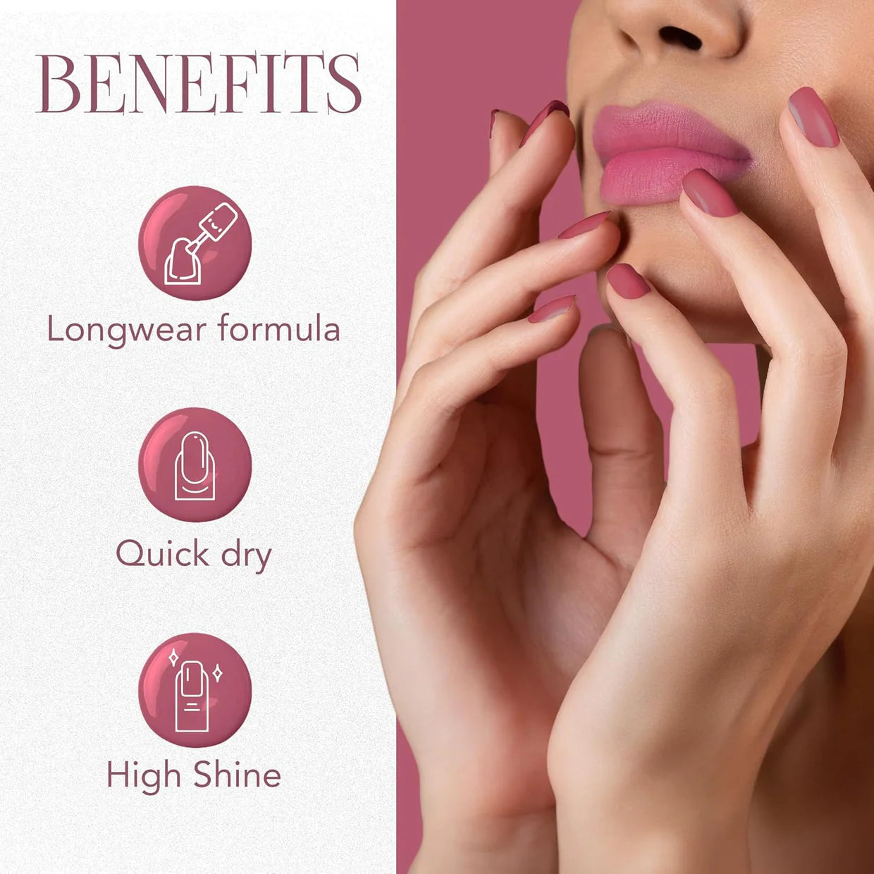 Happyclick OG Beauty Perfect Pink Mattify Nail Paint (10 ML / 1 Pc) - HappyClick