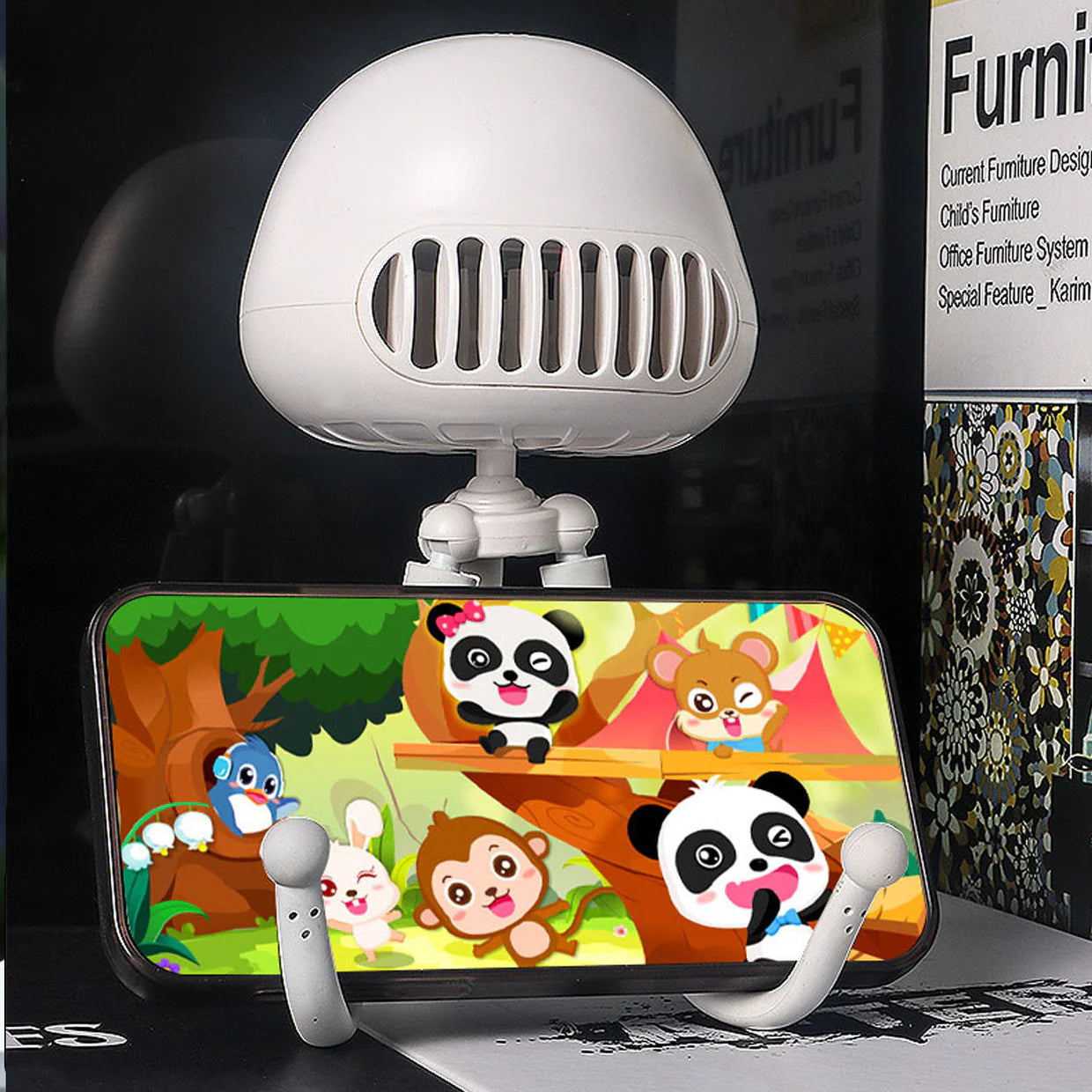 Happyclick Rechargeable Handheld Mini Projector Fan (1 Pc) - HappyClick