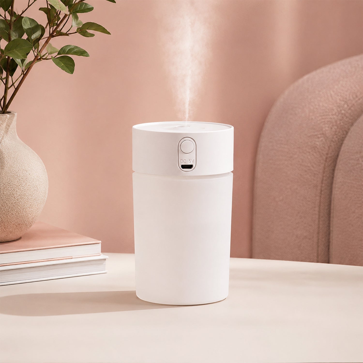 Portable USB mist humidifier for home, office and car