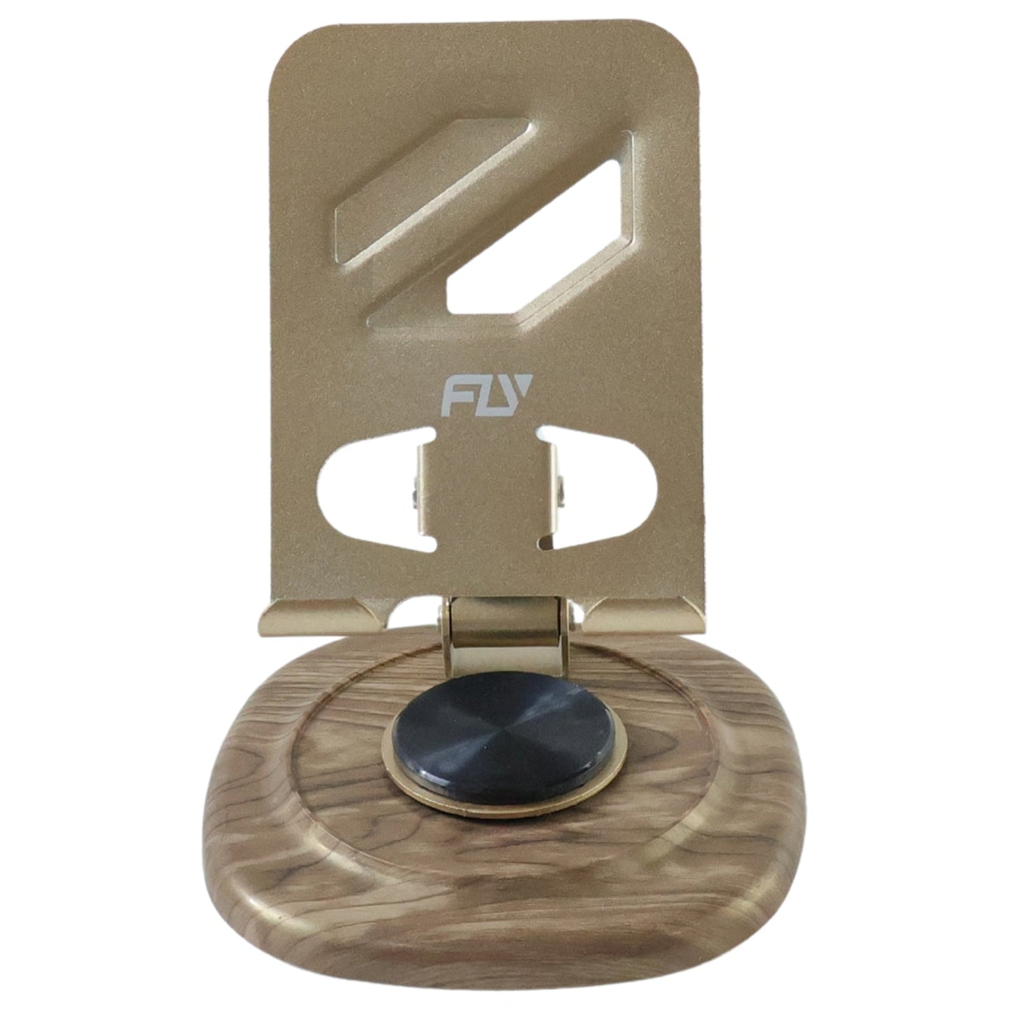 Stable desk phone stand supporting a smartphone